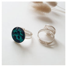 Charger l'image dans la galerie, Bague argent et cuir de saumon