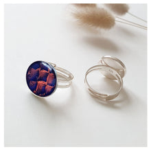 Charger l'image dans la galerie, Bague argent et cuir de saumon