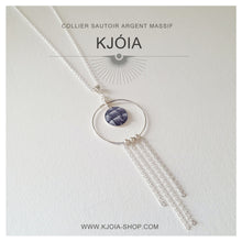 Charger l'image dans la galerie, Collier sautoir ALIZEE et cuir de saumon