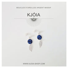 Charger l'image dans la galerie, Boucle d'oreille - Mini PLUME - cuir de saumon