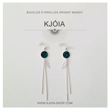 Charger l'image dans la galerie, Boucle d'oreille - PLUME - cuir de saumon