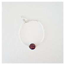 Charger l'image dans la galerie, Bracelet argent et cuir de saumon