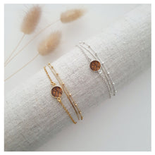 Charger l'image dans la galerie, Bracelet- Triple rangs - cuir de saumon