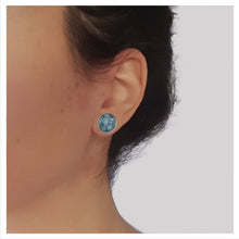 Charger l'image dans la galerie, Grande puce argent- cuir de saumon