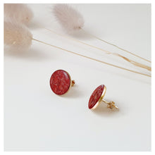 Charger l'image dans la galerie, Grande puce plaqué or- cuir de saumon