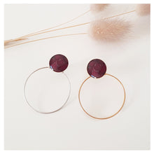 Charger l'image dans la galerie, Boucle d'oreille modulable - cuir de saumon