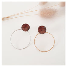 Charger l'image dans la galerie, Boucle d'oreille modulable - cuir de saumon