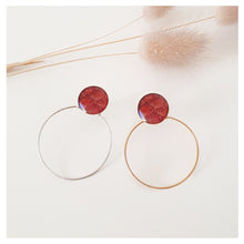 Charger l'image dans la galerie, Boucle d'oreille modulable - cuir de saumon