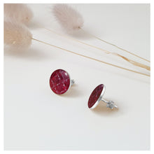 Charger l'image dans la galerie, Grande puce argent- cuir de saumon