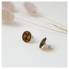 Charger l'image dans la galerie, Grande puce argent- cuir de saumon