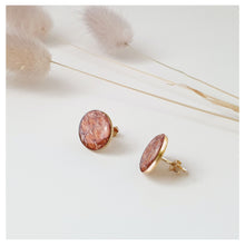 Charger l'image dans la galerie, Grande puce plaqué or- cuir de saumon