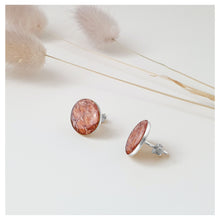 Charger l'image dans la galerie, Grande puce argent- cuir de saumon