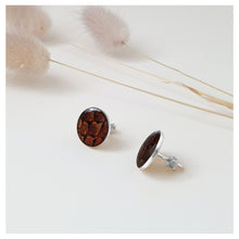 Charger l'image dans la galerie, Grande puce argent- cuir de saumon