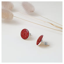 Charger l'image dans la galerie, Grande puce argent- cuir de saumon