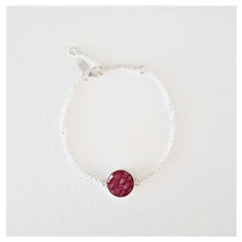 Charger l'image dans la galerie, Bracelet argent et cuir de saumon