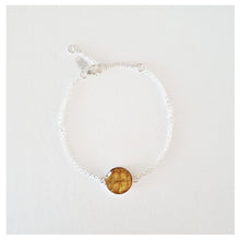 Charger l'image dans la galerie, Bracelet argent et cuir de saumon