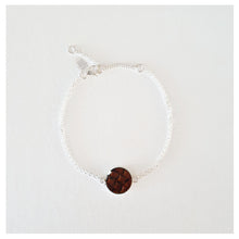 Charger l'image dans la galerie, Bracelet argent et cuir de saumon