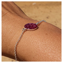 Charger l'image dans la galerie, Bracelet argent et cuir de saumon