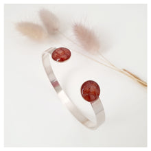 Charger l'image dans la galerie, Jonc argent et cuir de saumon