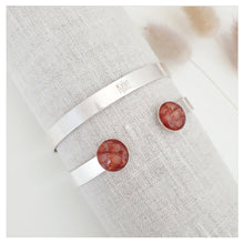 Charger l'image dans la galerie, Jonc argent et cuir de saumon