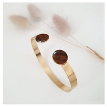 Charger l'image dans la galerie, Jonc doré et cuir de saumon