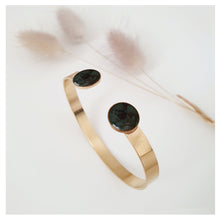 Charger l'image dans la galerie, Jonc doré et cuir de saumon