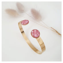 Charger l'image dans la galerie, Jonc doré et cuir de saumon