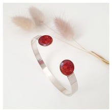 Charger l'image dans la galerie, Jonc argent et cuir de saumon